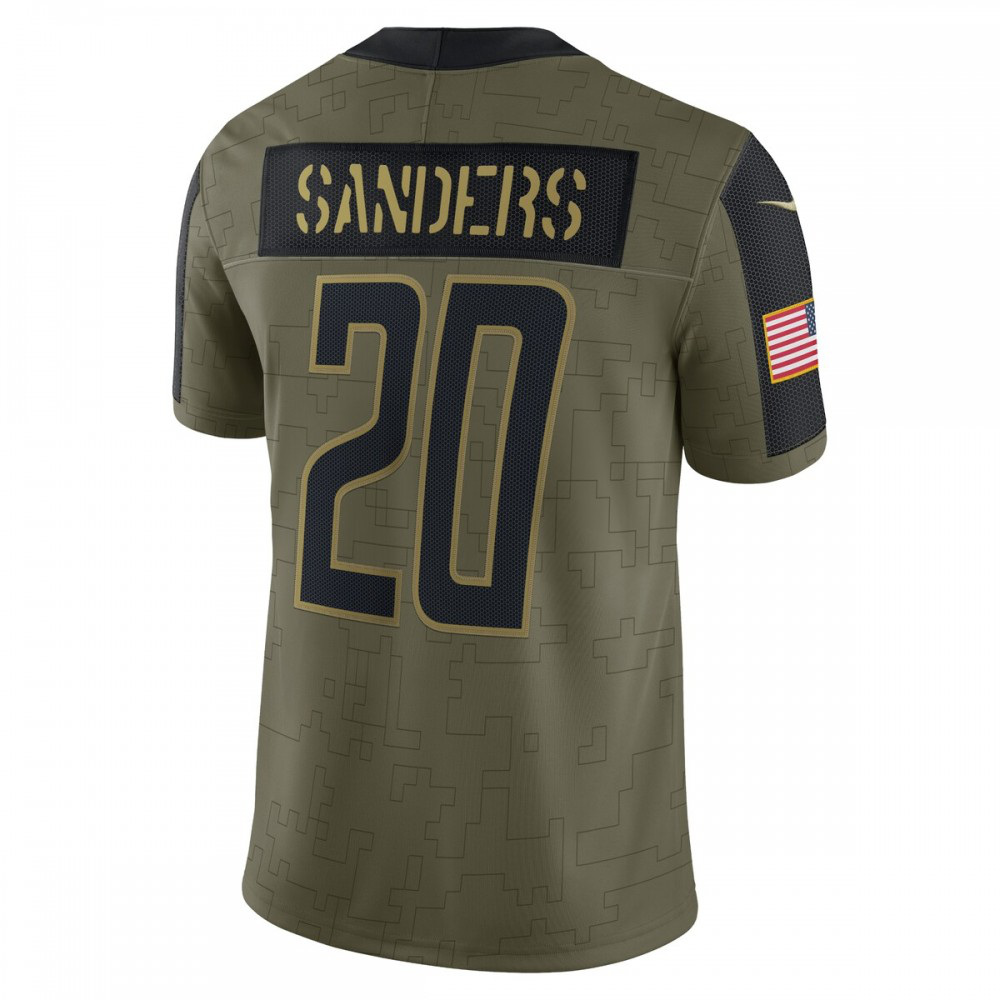 Barry Sanders Detroit Lions Nike 2021 Salute To Service Retired Player Limited Jersey - Olive-Profan Arena